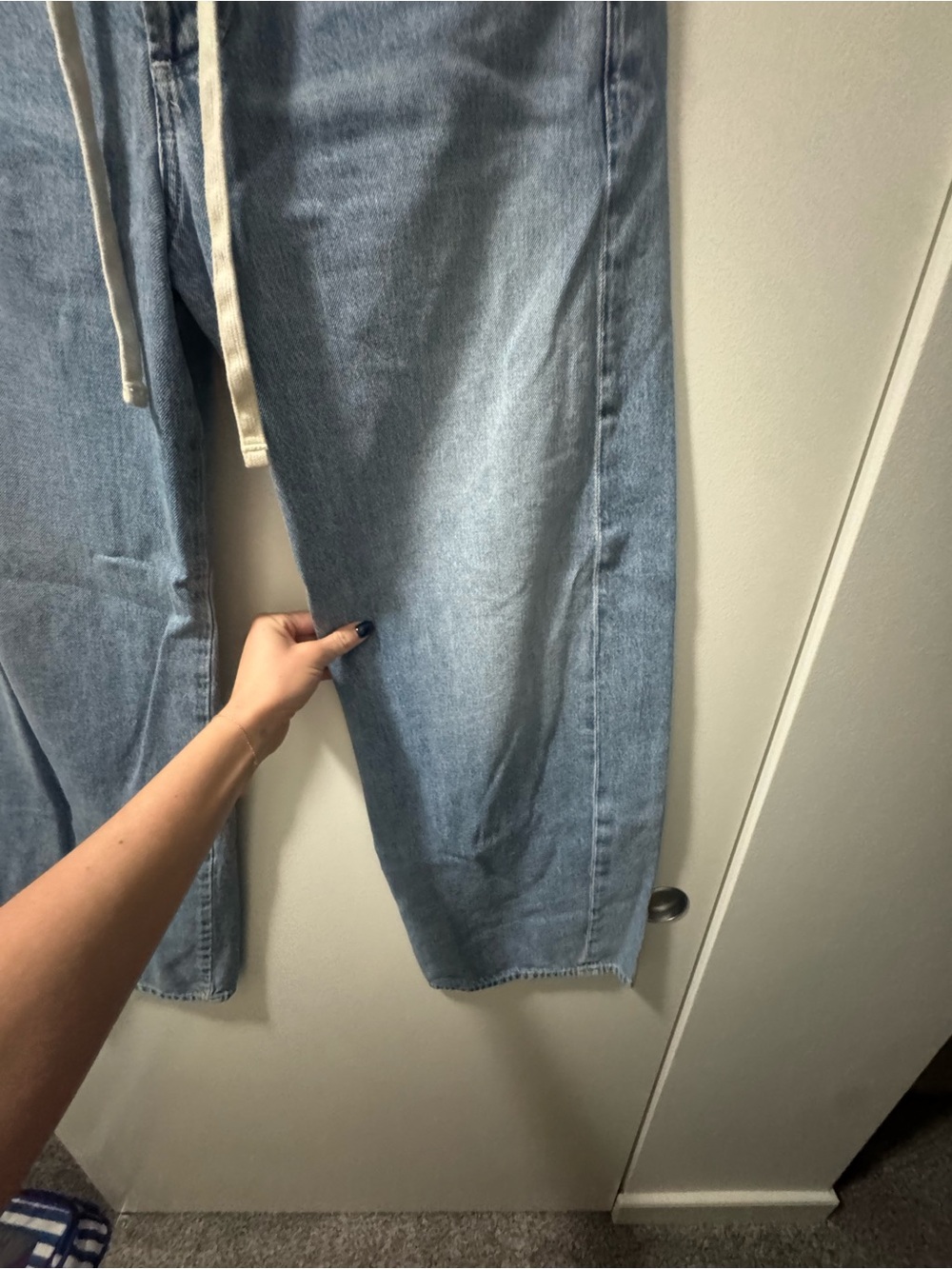 Only worn once! Citizens of Humanity Brynn Drawstring Trouser Jeans Blue Lace 27 - Picture 4 of 11